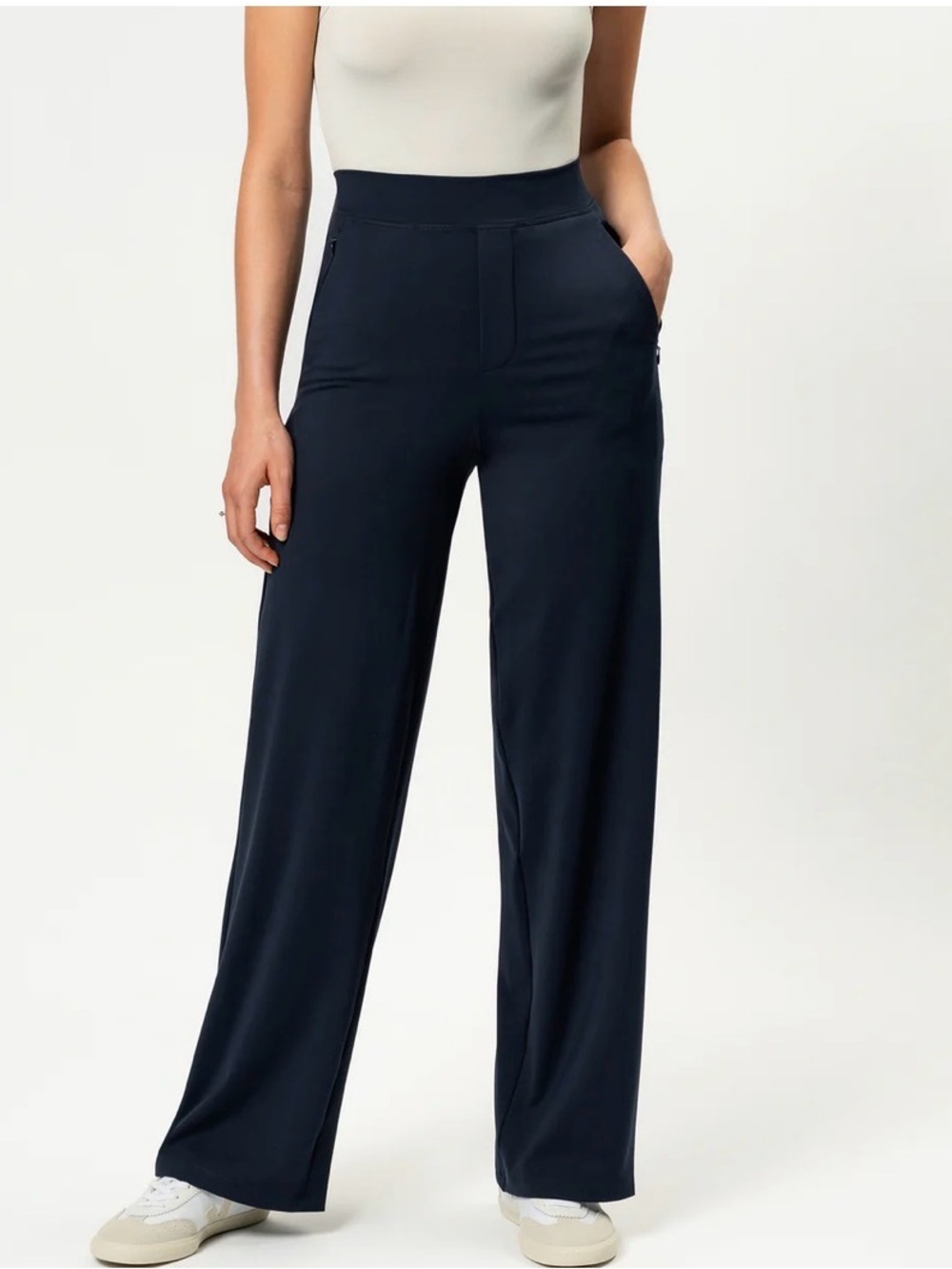 Nine Pine High Rise Asana Pant in Navy 28” inseam